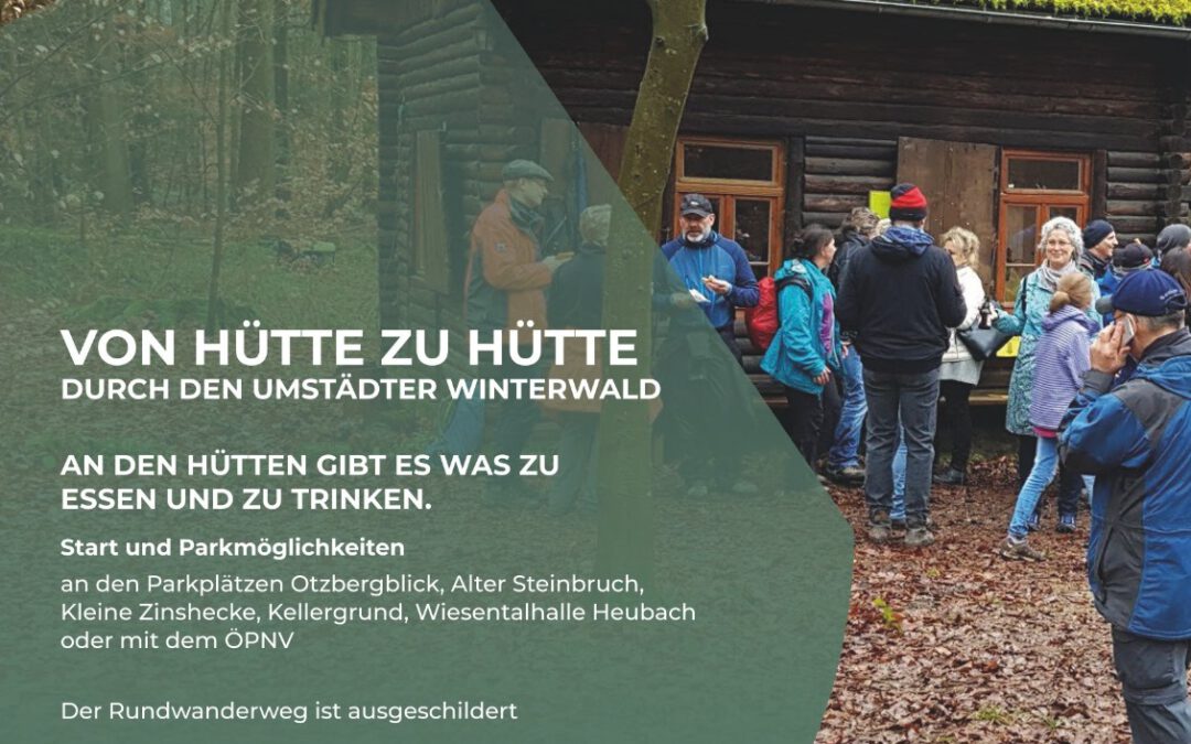 Von Hütte zu Hütte durch den Umstädter Winterwald am 28.01.2024